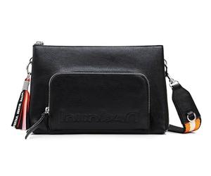 Desigual, BAG-HALF LOGO 22_DORTMUND 2000 BLACK Donna, Nero, taglia unica