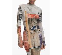 Desigual Beige Viscosa Women Dress - XS