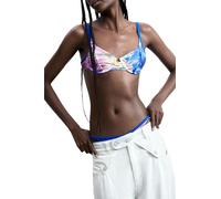 Desigual Bikini Parte Superiore della Collezione Donna, Blu, L