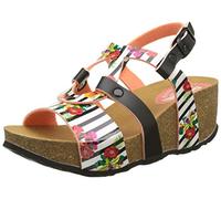 Desigual Bio9 Flores And Rayas, Scarpe col Tacco con Cinturino a T Donna, Bianco (White 1000), 36 EU