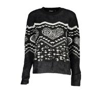 Desigual Black Acrylic Women Sweater with Metallic Fiber - XXL