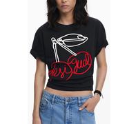 Desigual Black Cotton Women T-Shirt - S