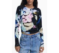 Desigual Black Linen Women Sweater - XS