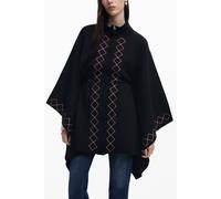 Desigual Black Polyester Women Poncho - One Size