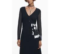 Desigual Black Viscose Women's Dress - S