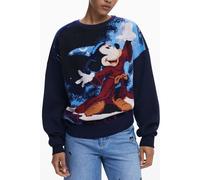 Desigual Blue Cotton Women Sweater - M