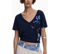 Desigual Blue Cotton Women T-Shirt - XS