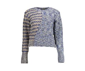 Desigual - Blue Polyester Sweater - - Knitwear - Donna - Multicolore - L