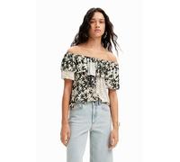 Desigual Bianco Cotton Women T-Shirt - L