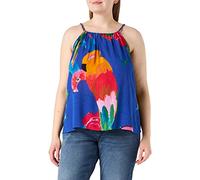 Desigual Blus_rodas Camicia da Donna, Blue, XL