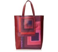 Desigual Bols Cuadro Shopping, Borsa a mano, Nero (Noir (3004)), taglia unica