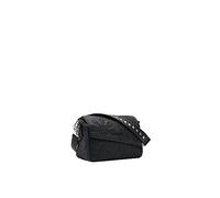 Desigual Borsa a tracolla con chiusura patta, magnete e zip, realizzata in ecopelle con dettaglio ricamo floreale. Dispone di una tasca interna con chiusura zip, due manici amovibili, di cui una traco