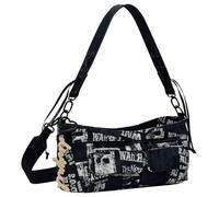 Desigual borsa a tracolla Donosti Newspaper Hand Bag Black nero