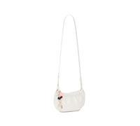Desigual borsa a tracolla Half Logo Raffia Waverly Phone Beige Crude avorio