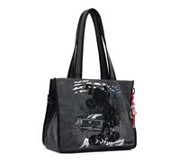Desigual borsa della spesa borsa a tracolla Mickey Studs Khiva Shopping Bag Denim Dark Grey grigio scuro