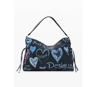Desigual - Borsa grande nera con graffiti-Multi One Size