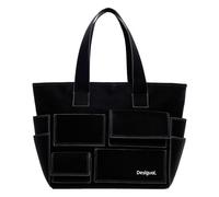 Desigual, ACCESSORIES PU SHOPPING BAG Donna, Nero