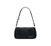 Desigual borsa piccola con fiori in rilievo nera-Nero One Size