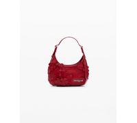 Desigual - Borsa piccola rosso lucido con applicazioni floreali One Size
