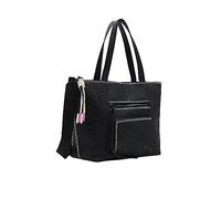 Desigual Borsa shopping chiusa con zip, taschino interno e tasca chiusa, doppia tasca sul frontale. Tracolla regolabile amovibile. Portachiavi estraibile. 27x31x15 cm Non definito 2000 NERO