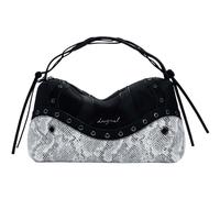 Desigual borsetta borsa a tracolla Bergamo Snake Patch Shoulder Bag Black nero