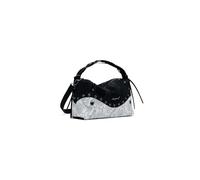 Desigual borsetta borsa a tracolla Bergamo Snake Patch Shoulder Bag Black nero