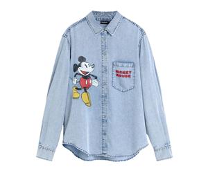 Desigual - CAM Mickey Shirt - - Blouses & Shirts - Donna - Blu - XS