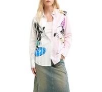 Desigual Camicia a Maniche Lunghe della Collezione Donna, Bianco, XS