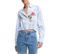Desigual Abbigliamento Donna Camicie Camicia maniche lunghe Azzurro XS A Righe,