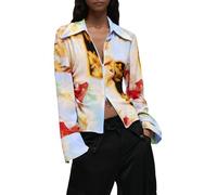 Desigual Camicia a Maniche Lunghe della Collezione Donna, Giallo, XS