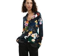Desigual Camicia a Maniche Lunghe della Collezione Donna, Nero, S