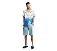 Desigual - Camicia bianca ricamata e sfumata-Bianco S