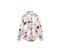 Desigual Maglietta da Donna a Maniche Lunghe Blouse, Bianco, M