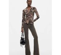 Desigual - Camicia floccata multicolore con bottoni XL