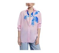 Desigual - Camicia Oversize Stampa Floreale - - Blouses & Shirts - Donna - Rosa - M