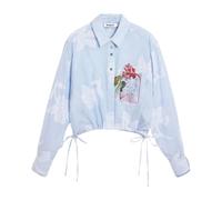 Desigual - Parker Camicia a Righe a Maniche Lunghe - - Blouses & Shirts - Donna - Blu - M