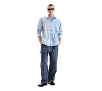 Desigual - Camicia ricamata blu L