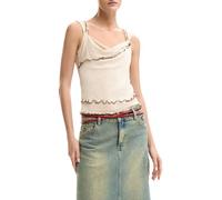 Desigual Maglietta Senza Maniche della Collezione Donna, Grigio, M