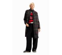 Desigual Cappotto_Luise Woman Woven Overcoat, Nero, L Donna