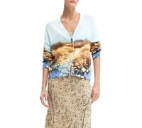 Desigual Cardigan della Collezione Donna, Azzurro, M