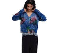 Desigual Cardigan della Collezione Donna, Blu, M