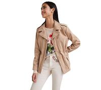 Desigual Chaq_amar Giacca in Ecopelle, Marrone, L Donna
