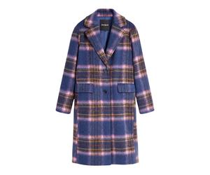 Desigual - Chaq_Checkered Cappotto - - Coats - Donna - Blu - XL