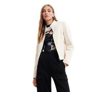 Desigual CHAQ_Las Vegas, 1000 White Cappotto PU, Donna