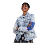 Desigual Chaq_Los Ang Giacca di Jeans, Blu, 40 Donna