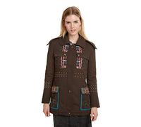 Desigual Coat Lena, Giubbotto Donna, Verde (Verde Botella 4009), 44 (Taglia Produttore: 38)