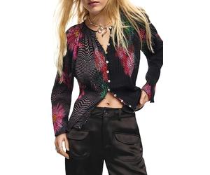 Desigual Dark Blouse, Nero, L Donna