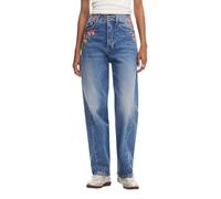 Desigual Pantaloni Lunghi da Donna in Denim Jeans, Blu, 44
