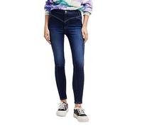 Desigual Denim_estrasbu Pantaloni Casual, Blu, 44 Donna