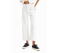 Desigual Denim_Ideas 1030 Pantaloni Casual, Bianco, 50 Donna